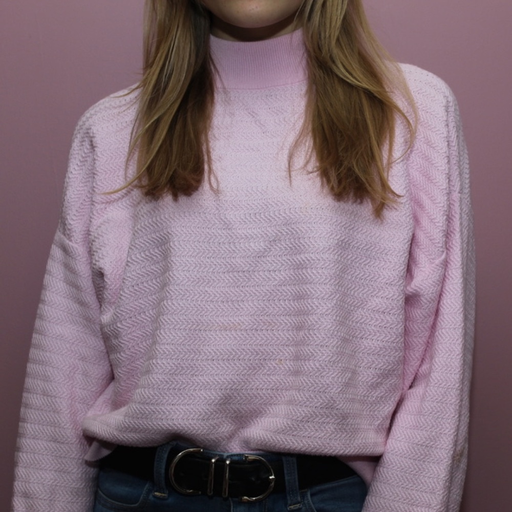 Forever 21 Small Turtleneck Light Pink Sweater